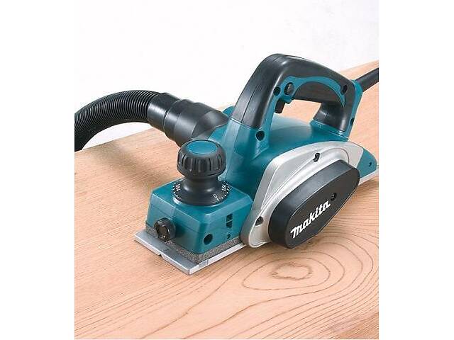 Електричний ручний рубанок (фуганок) MAKITA KP0800 : 620 Вт, ширина 82мм, глибина 2.5мм, 2.6 кг (електрорубанок) - Фото 6