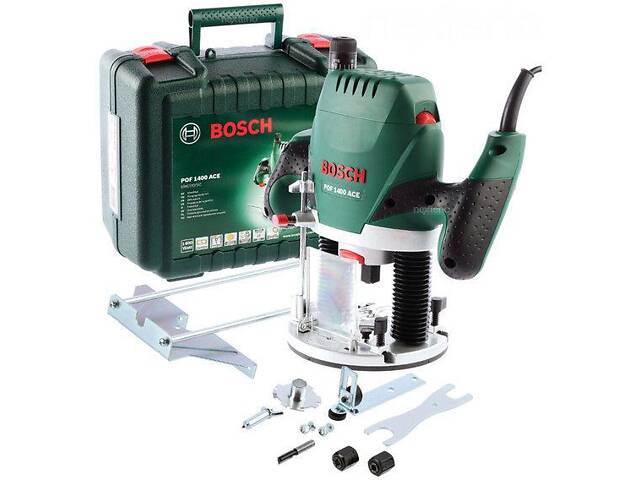 Электрический ручной столярный фрезер по дереву Bosch POF 1400 ACE 1400 Вт, 6-8 цанга, 28000 об/мин