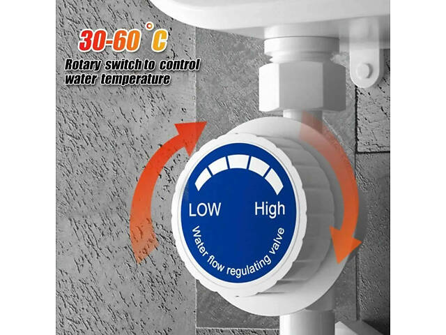 Електричний термостатичний проточний водонагрівач RX-021 - Фото 4
