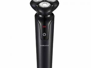 Електробритва 5 Вт 800 mAh бритва електрична бездротова з трьома голівками для гоління Чорна Sokany
