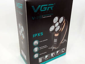 Электробритва VGR V-316, триммер для усов и бороды, аккумуляторная мужская бритва, триммер беспроводной