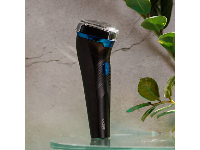 Електробритва для чоловіків роторна для вологого та сухого гоління з дисплеєм VGR V-314 - Фото 7