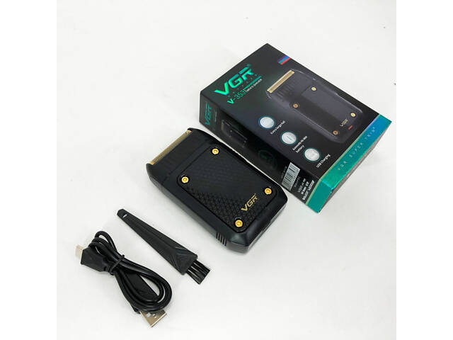 Електробритва чоловіча VGR V-353 професійна бритва шейвер для сухого гоління тример. Колір: чорний - Фото 6