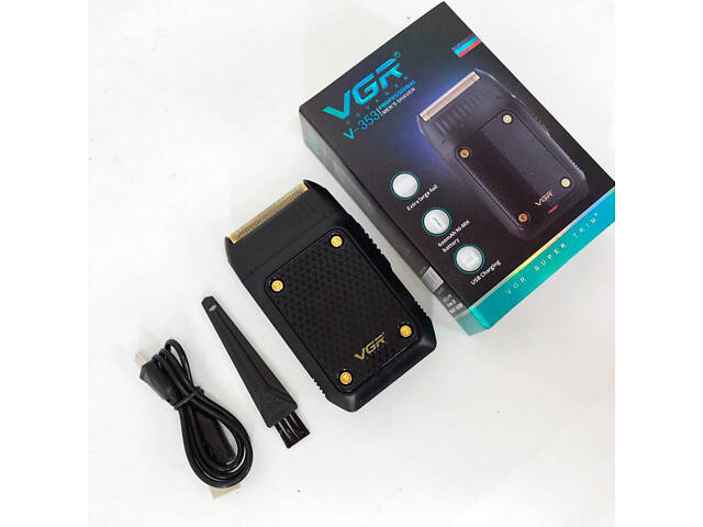 Електробритва чоловіча VGR V-353 професійна бритва шейвер для сухого гоління тример. Колір: чорний - Фото 8