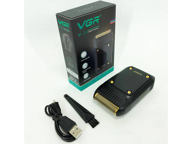 Електробритва чоловіча VGR V-353 професійна бритва шейвер для сухого гоління тример. Колір: чорний - Фото 11