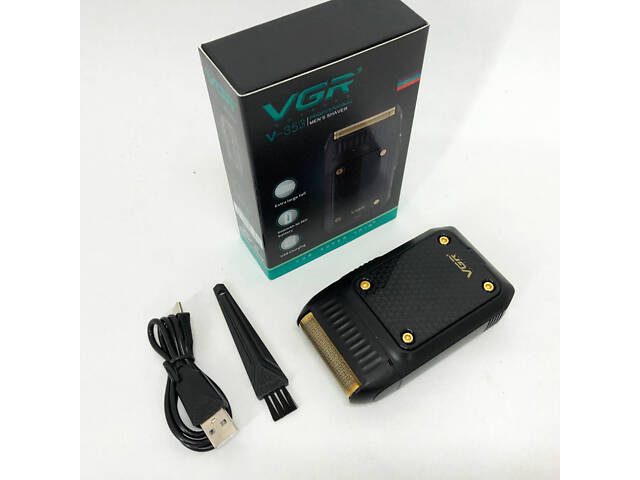 Електробритва чоловіча VGR V-353 професійна бритва шейвер для сухого гоління тример. Колір: чорний - Фото 13