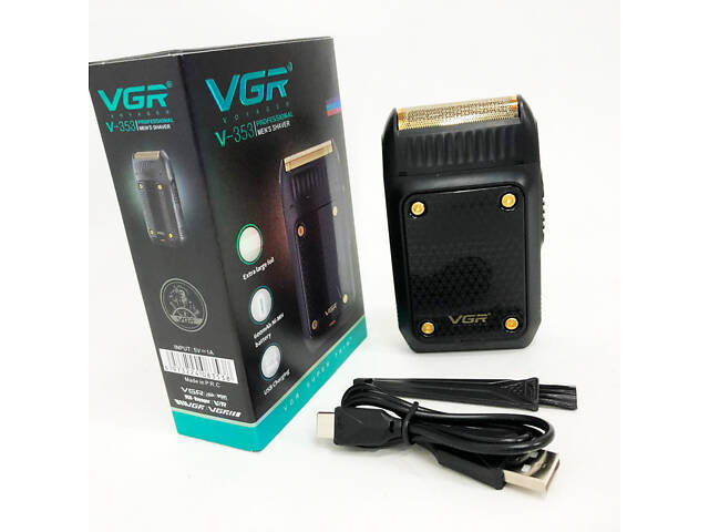 Електробритва чоловіча VGR V-353 професійна бритва шейвер для сухого гоління тример. Колір: чорний - Фото 14