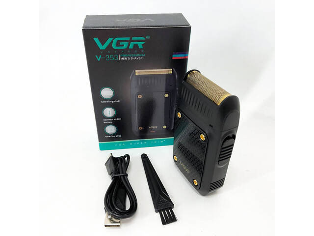 Електробритва чоловіча VGR V-353 професійна бритва шейвер для сухого гоління тример. Колір: чорний - Фото 15