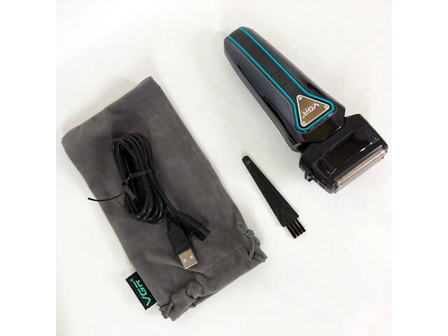 Електробритва портативна VGR V-333 шейвер для гоління бороди та вусів з акумулятором Black - Фото 8