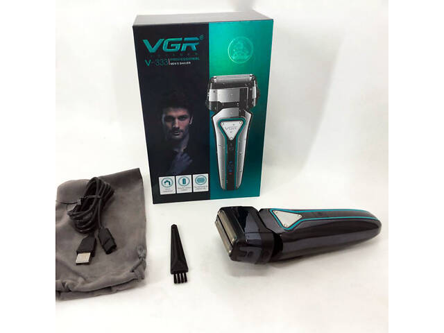 Електробритва портативна VGR V-333 шейвер для гоління бороди та вусів з акумулятором Black - Фото 9