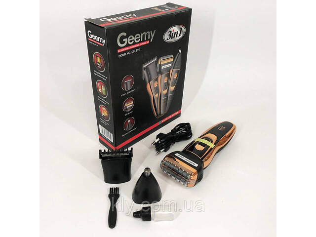 Электробритва сеточная и триммер для бороды GEMEI/Geemy с аккумулятором. - Фото 1