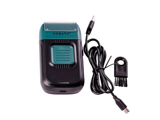 Електрична бритва для чоловіків машинка для гоління обличчя електробритва на акумуляторі 1400 мАг Зелений - Фото 4