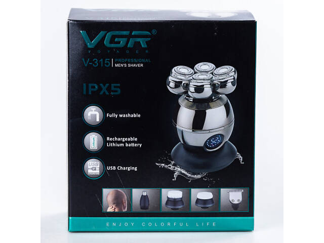 Електрична бритва для чоловіків бритва на акумуляторі 1200 мАг бритва з плаваючою головкою - Фото 5