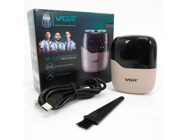 Електробритва VGR V-345. Колір: бежевий - Фото 2