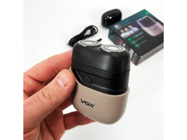 Електробритва VGR V-345. Колір: бежевий - Фото 10
