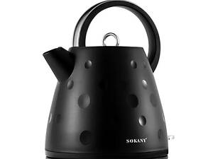Электрочайник Sokany SK1033B 1.7 литра бесшумный 1850 Вт Черный