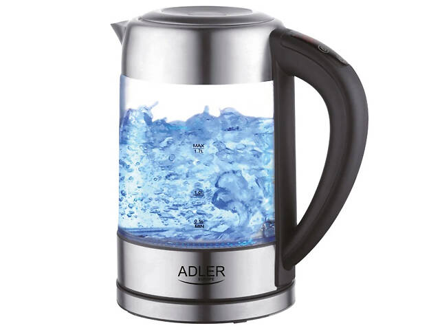 Електрочайник ADLER AD 1247 1.7Л 2200Вт скляний з регулятором температури підсвічуванням - Фото 3