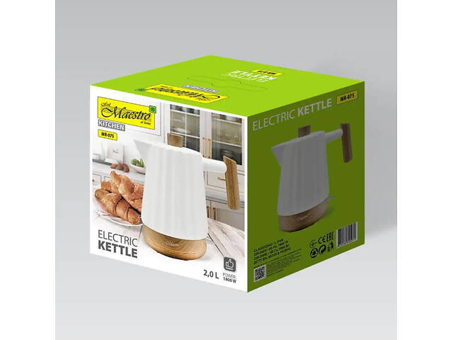 Електрочайник керамічний Maestro 2 л (MR-075) 1800 Вт - Фото 3