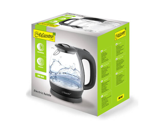 Електрочайник Maestro MR-063-BlaСk 1.7 л чорний - Фото 4