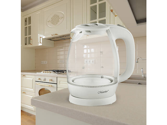 Електрочайник Maestro MR-063-White 1.7 л білий - Фото 1