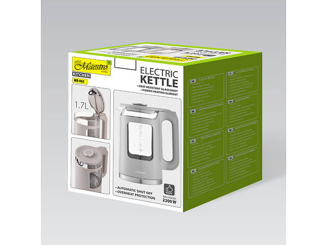 Електрочайник Maestro MR-065-Beige 1.7 л бежевий - Фото 6