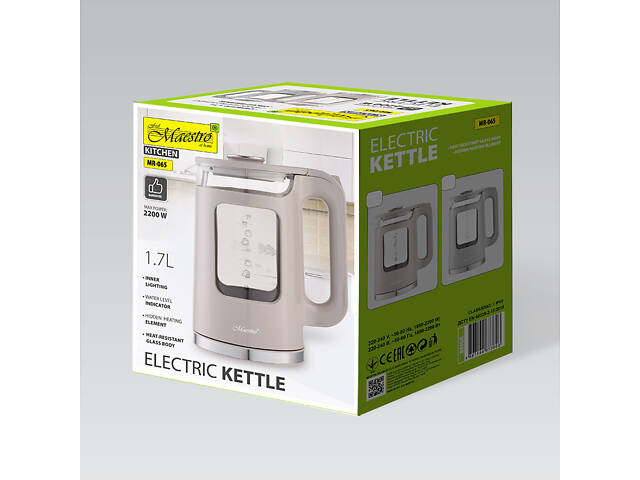 Електрочайник Maestro MR-065-Beige 1.7 л бежевий - Фото 5