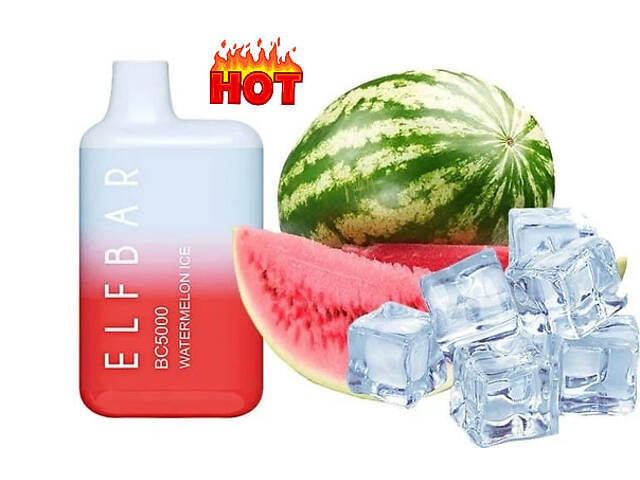 Электроная сигарета ELF BAR BC 5000 тяг (Арбуз-Лёд) - Фото 1