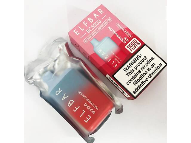 Электроная сигарета ELF BAR BC 5000 тяг (Арбуз-Лёд) - Фото 3