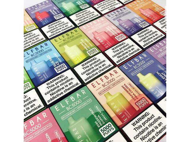 Электроная сигарета ELF BAR BC 5000 тяг (Арбуз-Лёд) - Фото 7