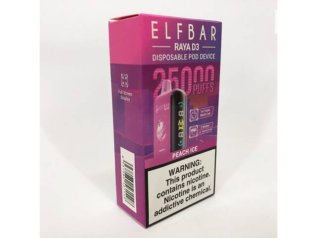 Електрона сигарета ELF BAR Raya на 25000 затягувань, (Персик) - Фото 4