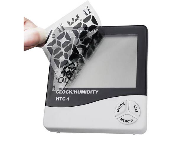 Электронный комнатный термометр гигрометр с часами KETOTEK НТС-1 - Фото 2