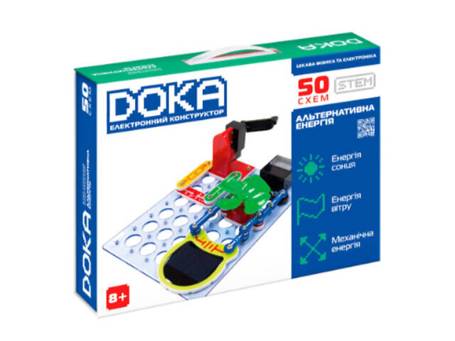 Електронний конструктор Doka Альтернативна енергія 50 схем укр - Фото 1