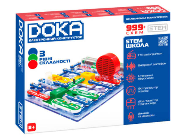 Електронний конструктор школа 999 схем D70708 DOKA - Фото 1