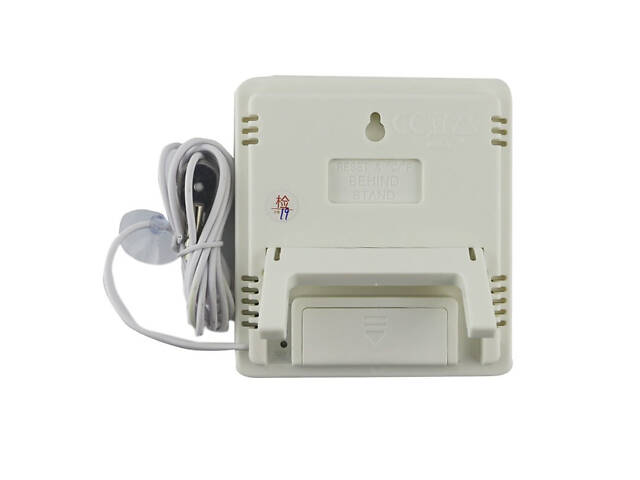 Електронний цифровий термометр гігрометр з виносним датчиком і годинником Ketontek НТС-2 - Фото 5