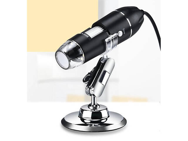 Електронний USB Мікроскоп RESTEQ із збільшенням 1600X, цифровий мікроскоп з камерою та штативом для паяння, науки та ремонту - Фото 1