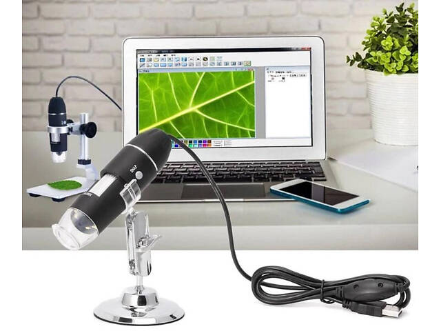 Електронний USB Мікроскоп RESTEQ із збільшенням 1600X, цифровий мікроскоп з камерою та штативом для паяння, науки та ремонту - Фото 5