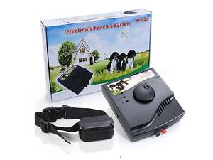 Електронний паркан для собак - електропастух з 1 нашийником на батарейці Крона дротовий Pet W-227B Чорний (100838)