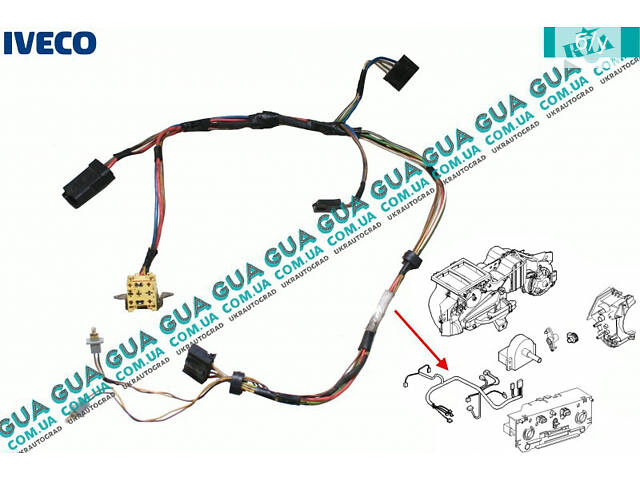 Электропроводка ( жгут проводов ) моторчика / реостата / резистора печки ( отопителя ) 123940000 Iveco / ИВЕКО DAILY III