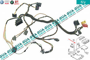 Электропроводка ( жгут проводов ) моторчика / реостата / резистора печки ( отопителя с кондиционером ) 1J1971566H Audi /