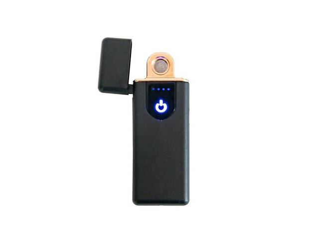 Електрозапальничка USB ZGP ABS, сенсорна електрична запальничка спіральна. Колір чорний - Фото 4