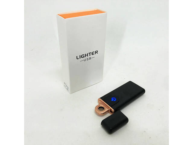 Електрозапальничка USB ZGP ABS, сенсорна електрична запальничка спіральна. Колір чорний - Фото 9