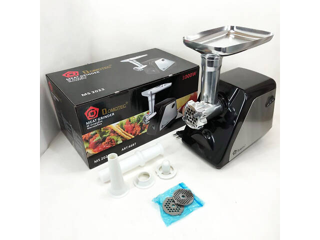 Електрична м'ясорубка Domotec MS-2022, м'ясорубка для дому, м'ясорубка для домашньої ковбаси - Фото 12