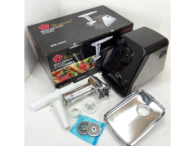 Електрична м'ясорубка Domotec MS-2022, м'ясорубка для дому, м'ясорубка для домашньої ковбаси - Фото 18