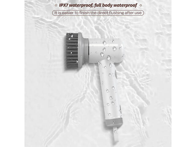 Електрична щітка RESTEQ Cleaning Brush Q1 з безліччю функцій для прибирання, різні насадки, IPX6 - Фото 4