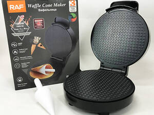 Електрична вафельниця RAF R.565 з антипригарним покриттям та конусом для трубочок