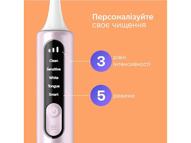 Електрична зубна щітка Bitvae S3 Smart Pink White (BVS3-р) - Фото 3