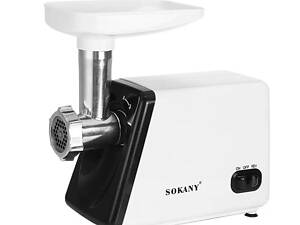 Електрична м'ясорубка для фаршу Sokany електром'ясорубка для дому потужна 2500 Вт з насадками Біла SK-312