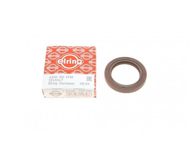 ELRING 757.292 Сальник распределительного вала Citroen Berlingo 1.9D/Fiat Ducato 1.9-2.5D (35x50x7) - Фото 1