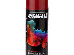 Эмаль аэрозольная акриловая 400мл RAL 3009 оксидно-красный глянец SIGMA (2736921)