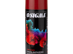 Эмаль аэрозольная акриловая 400мл RAL 3001 сигнальный красный глянец SIGMA (2736931)